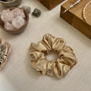 Fearless - Handmade Waterproof Swim Scrunchie in Gold